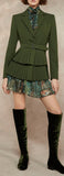 Green Pleated Blazer
