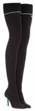 Sock Jersey Over-the-Knee Boots in Black - DESIGNER INSPIRED FASHIONS