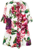 Peony Print Overcoat