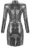 Mirrored Stretch Mini Dress
