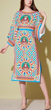 Printed Charmeuse Dress