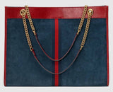 Large Tote with Tiger Head - Blue or Brown