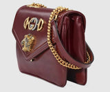 Medium Shoulder Bag with Tiger Head - Black, Red, Green, White