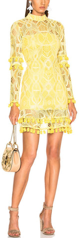 'Callisto' Lace Dress, Yellow | DESIGNER INSPIRED FASHIONS
