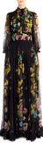 Georgette Floral Print Gown