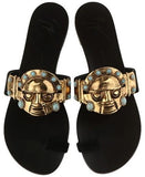 Embellished Tribal Sandals in Brown or Black - DESIGNER INSPIRED FASHIONS