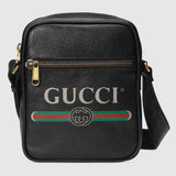 Print Messenger Bag, Black