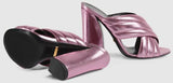'Webby' Metallic Crossover Leather Sandals - ( Gold, Pink, Silver ) - DESIGNER INSPIRED FASHIONS