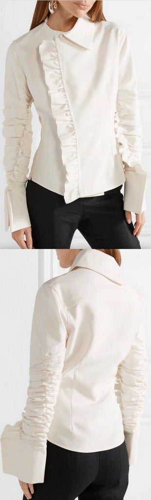 Ruffled Ruched Blouse