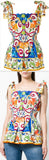 'Majolica' Printed Blouse