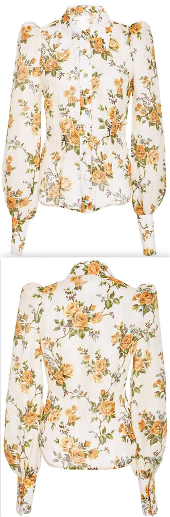 Golden Floral Shirt