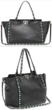 Rolling Rockstud Leather Tote