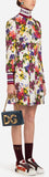 Floral-Printed Logo-Neck Mini Dress
