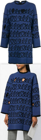 Maxi Knit Sweater, Blue