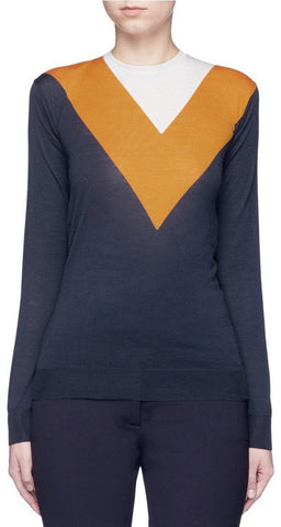 Football Stripe Color-Block Sweater - DESIGNER INSPIRED FASHIONS