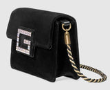 Shoulder Bag with Square G, Black