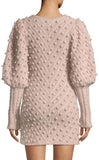 Fleeting Bauble Blouson-Sleeve Dress, Pink
