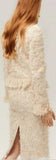 Fringed Tweed Jacket and Skirt Set