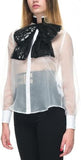Sequined Bow Blouse