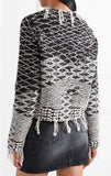 Frayed Cotton-Jacquard Sweater