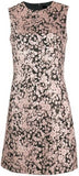 Metallic Floral-Jacquard Mini Dress