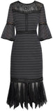 Lace Tassel and Detailed Midi Dress