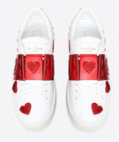 Sequin Heart Motif Open Sneaker