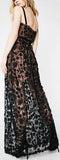 'Beatrice' Strappy Maxi Dress in Black