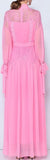 Lace Paneled Maxi Dress