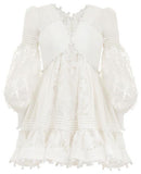 Corsage Embellished Mini Dress