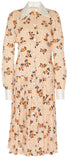Flower Pleated Shirt Dress
