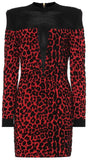 Open-Knit and Leopard Dress
