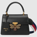 Queen Margaret Small Top Handle Bag, Black