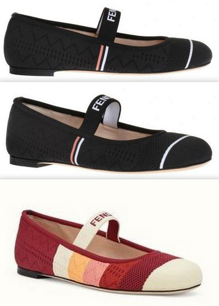 Logo Ballet Flats - Black or Red