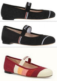 Logo Ballet Flats - Black or Red