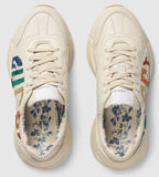 Rhyton Glitter Leather Sneakers
