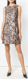 Metallic Floral-Jacquard Mini Dress