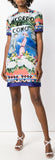Short-Sleeve Printed Dress