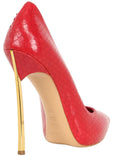 Python Effect Blade Pumps in Black or Red - DESIGNER INSPIRED FASHIONS