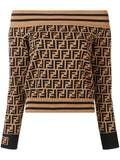 Macro FF Knit Off-the-Shoulder Top