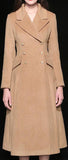 Double-Breasted Flared Wool Coat