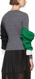 Grey Lara Arm Layered Sweater