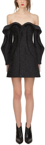 Midnight Jacquard Mini Dress