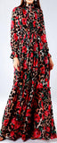Rose Leopard Print Gown