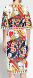 'Queen of Hearts' Embellished Jacquard Dress