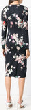 Cherub Printed Long-Sleeved Midi Dress