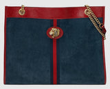 Large Tote with Tiger Head - Blue or Brown