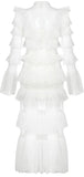 Tiered Mesh Sheer Dress