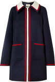 Grosgrain-Trimmed Wool Coat