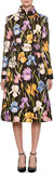 Iris-Print Brocade Coat